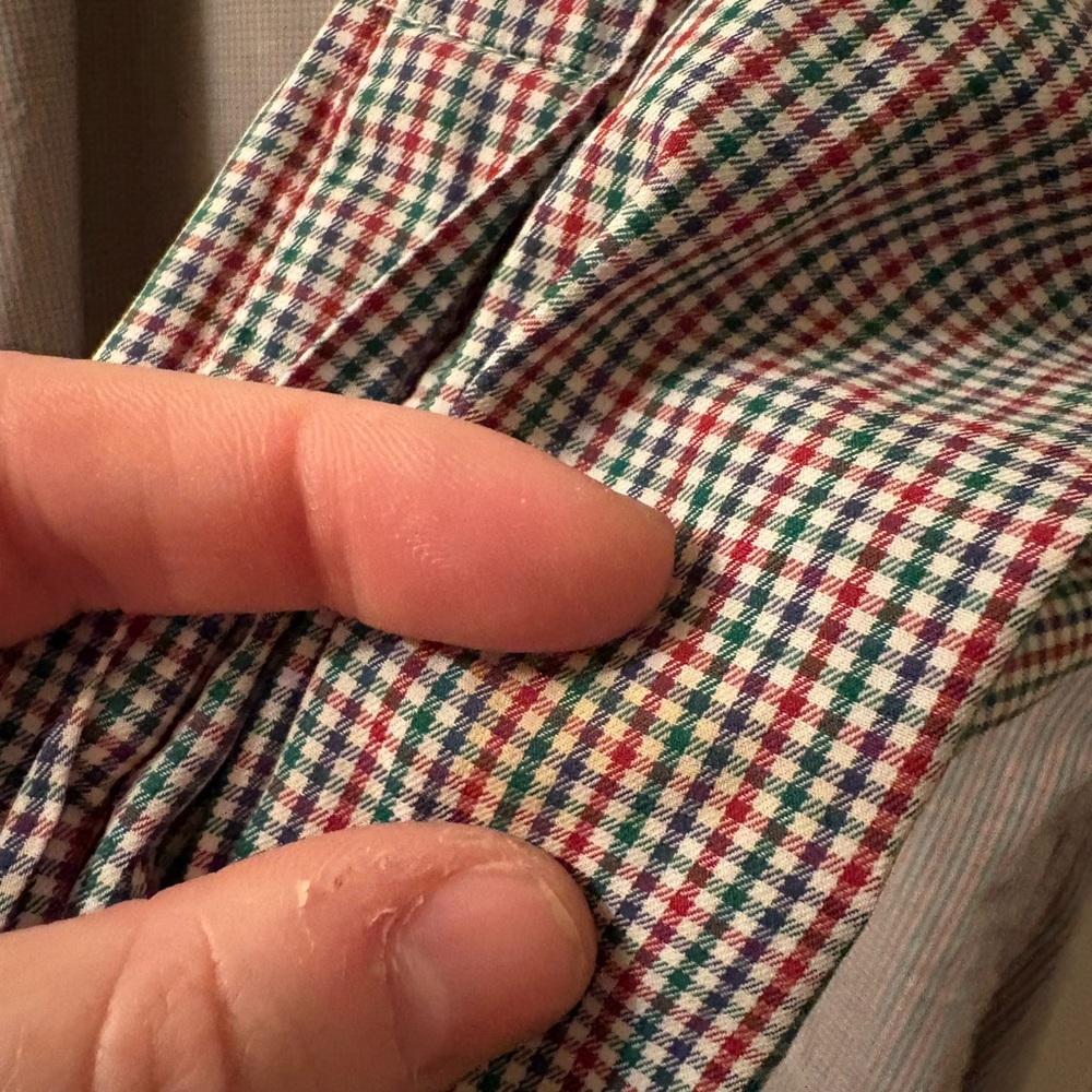 Peter Millar Multicolor Micro Check Button Down S… - image 7